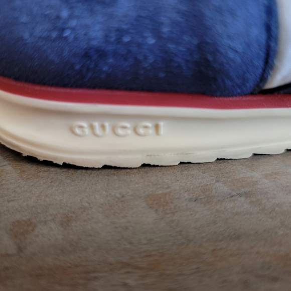 Gucci Authentic Womens Signature Stripe Ace Suede/Nylon Sneakers(EU 37.5 US 7) - Picture 11 of 15